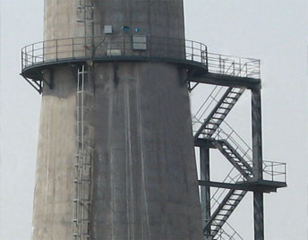 宁波烟囱安装旋转爬梯、烟囱安装平台